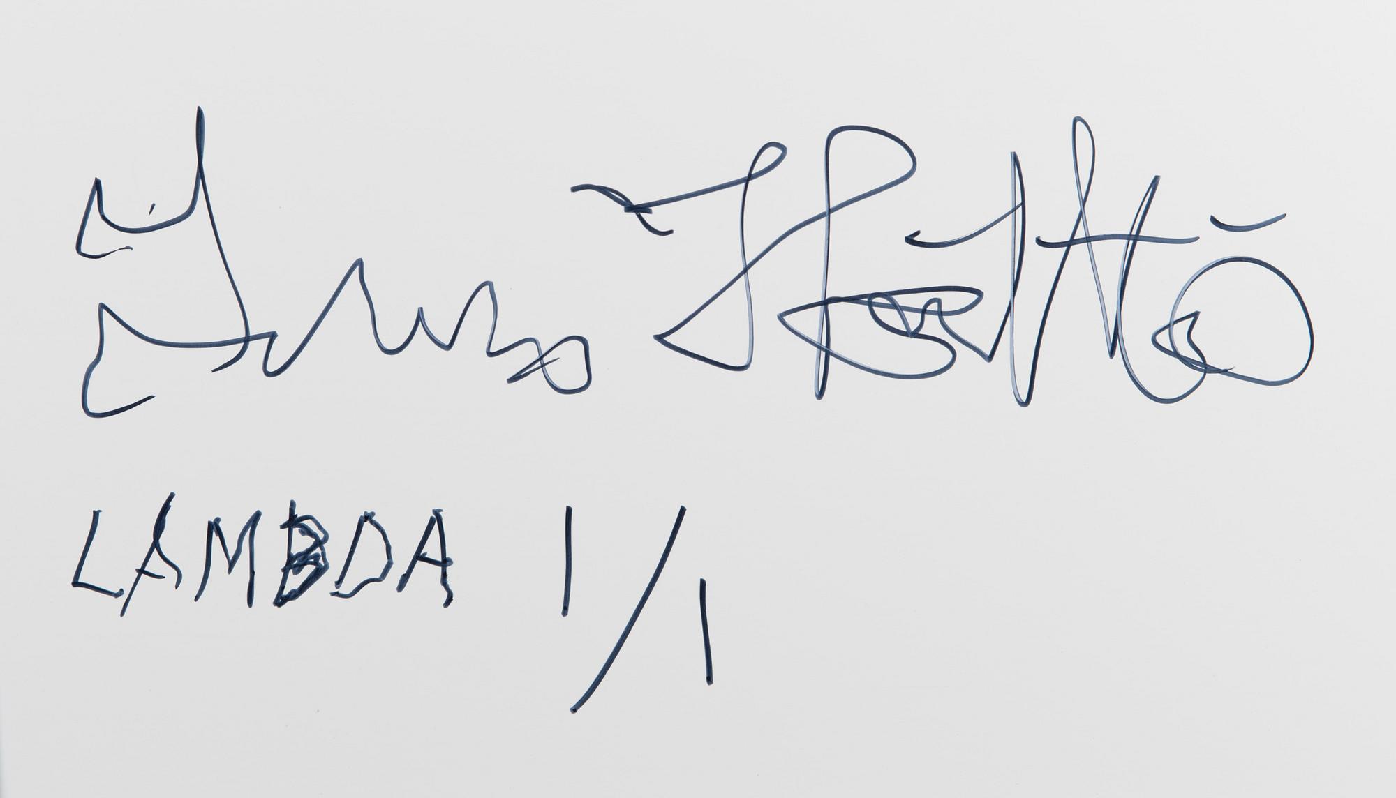 photograph, lamda print, ed. 1/1, 2003, signed a tergo.