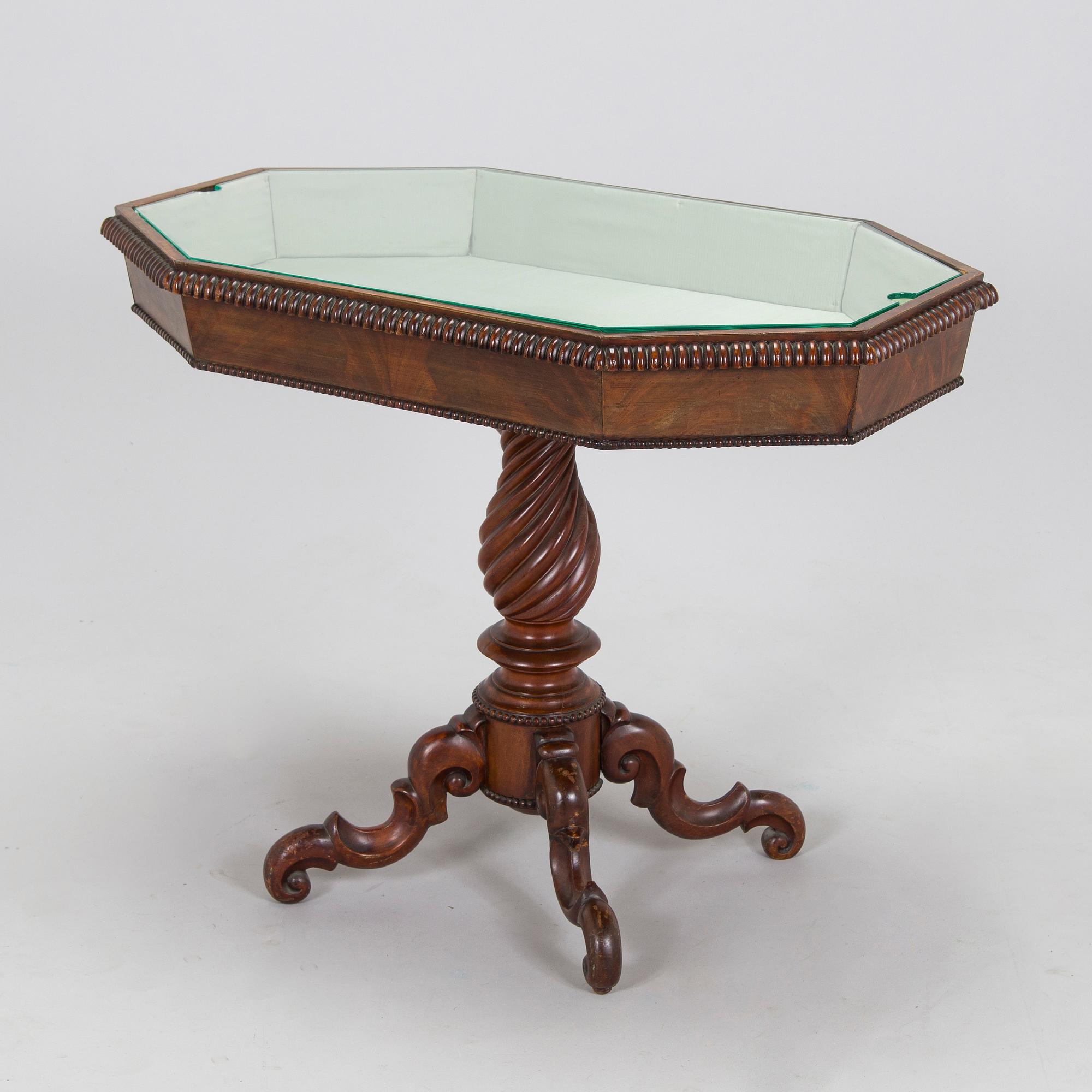 Display table, late 19th century.