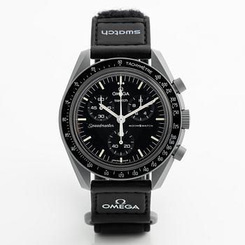 Swatch/Omega, MoonSwatch, Mission to the Moon, kronograf, armbandsur, 42 mm.