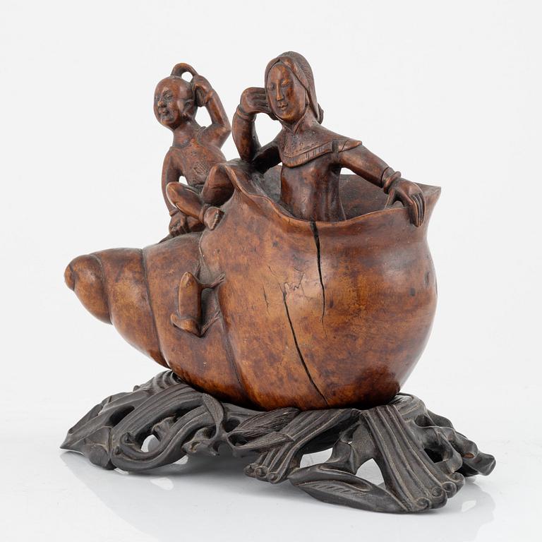 A Chinese root sculpture, Qing dynasty, 18th/19th Century.