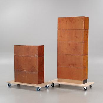 Two bookshelfs from the first half of the 20th century.