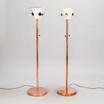 Floor lamps, similar, manufacturer H.K. Aro, 1970s.