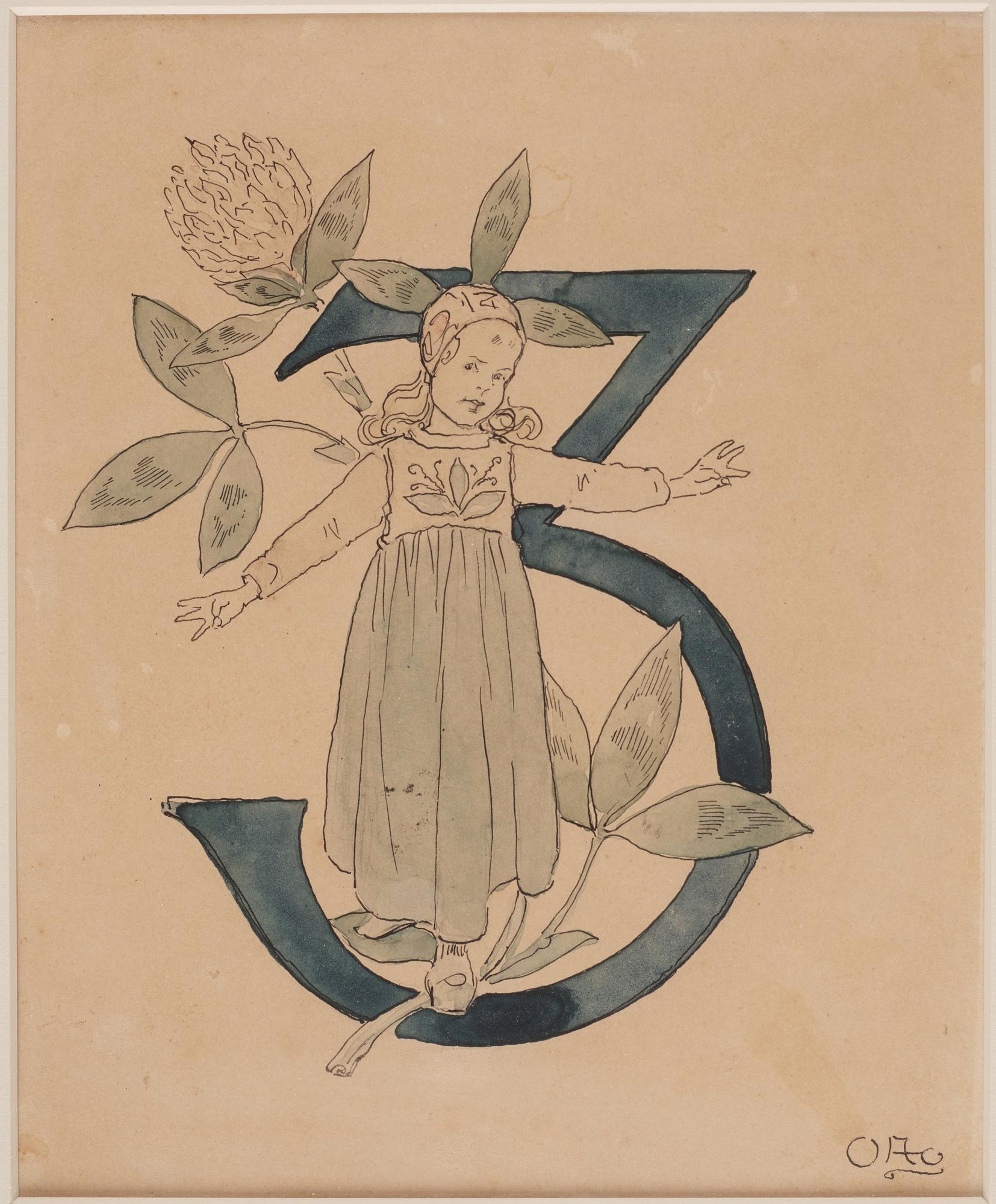 Ottilia Adelborg, "Blomstersiffror med rim", 20 + 1 pcs.