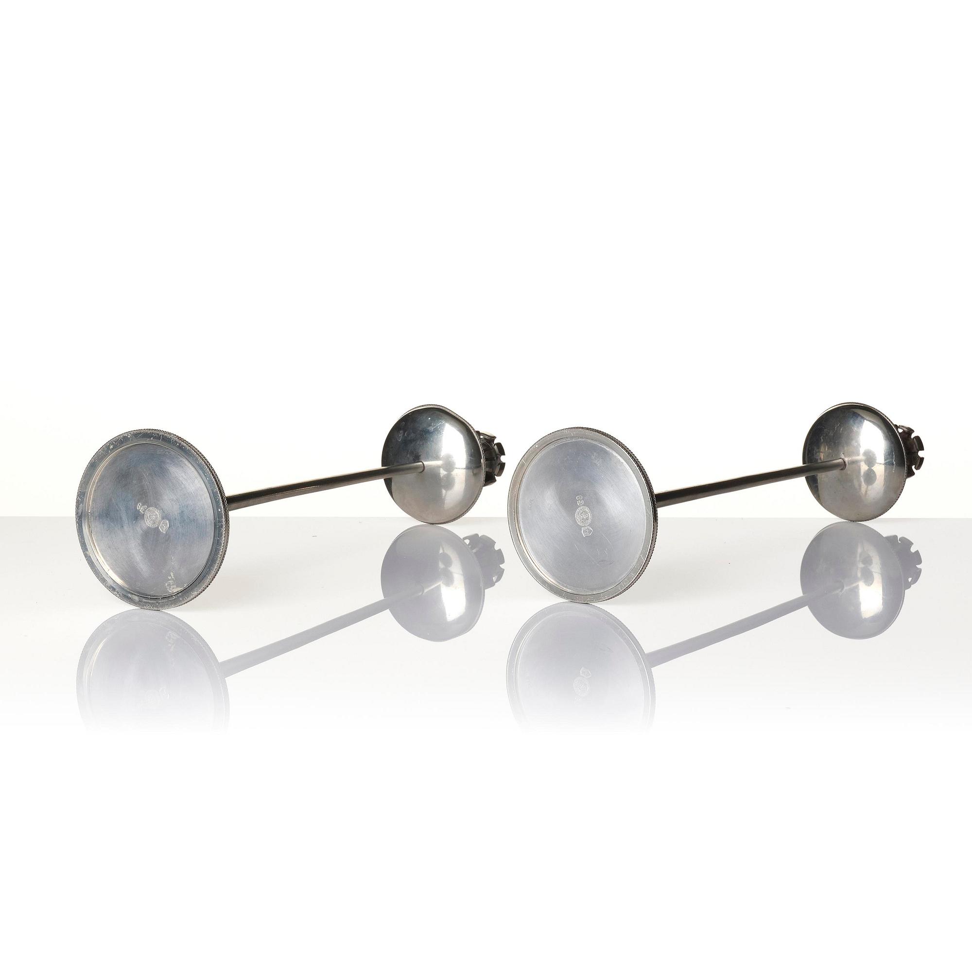 Josef Frank, a pair of pewter candlesticks, Firma Svenskt Tenn, Stockholm, 1956.