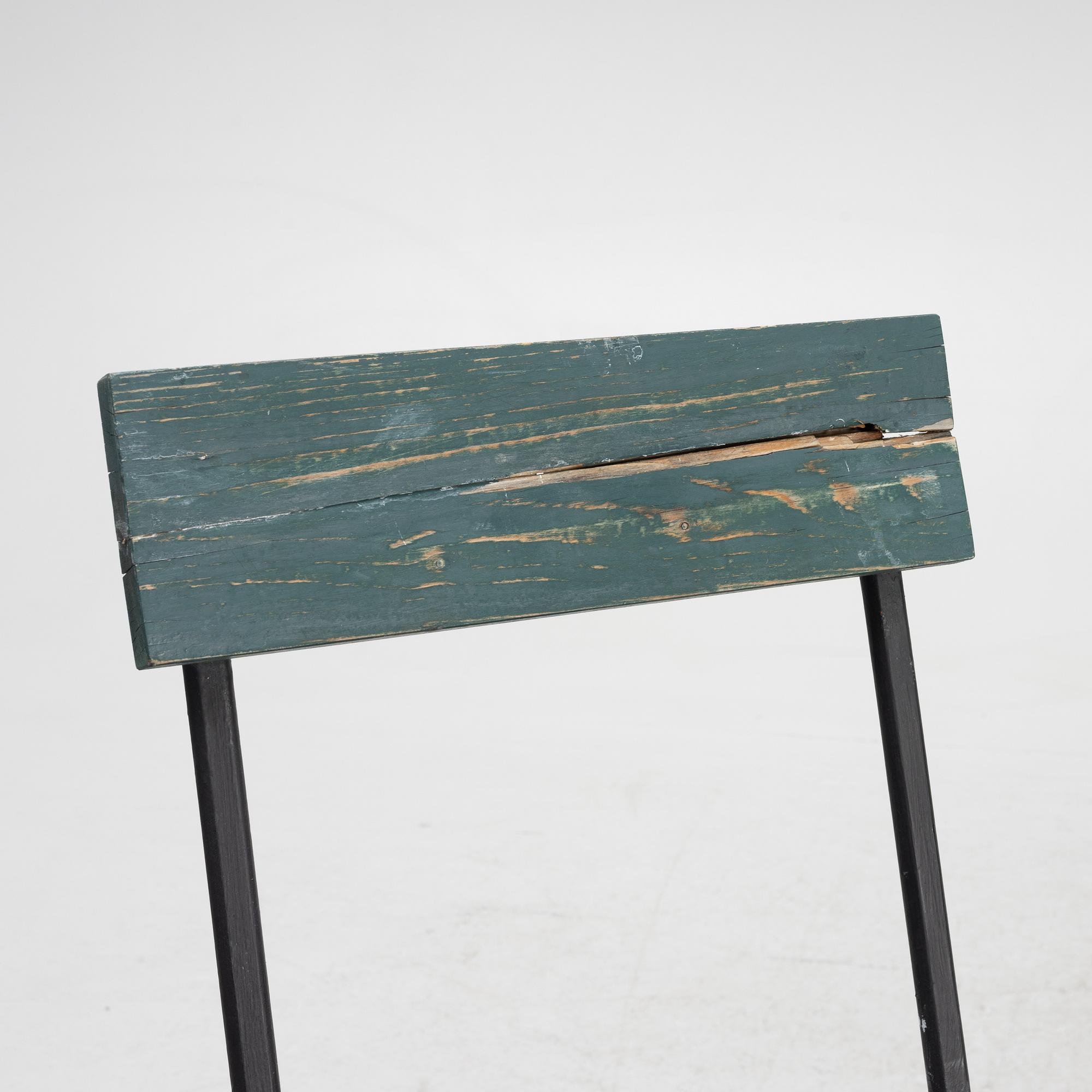 A garden table with five chairs, Grythyttan, Sweden, second half of the 20th century.