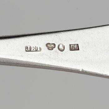 W.A. Bolin, matsilveruppsättning, modell 'I', 74 delar samt 6 delar annan modell, Stockholm 1974-1980.