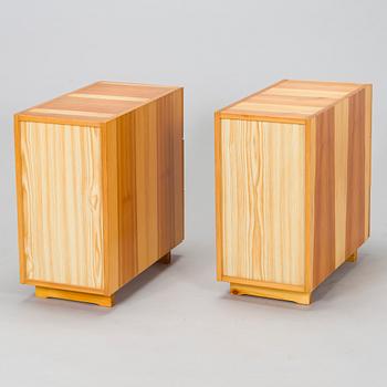 Olle Pira and Kurt Häfeli, a pair of 1970s drawers/bedside tables for Laukaan Puu.