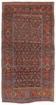 398. An antique Bidjar carpet, ca 251-260 x 136 cm.