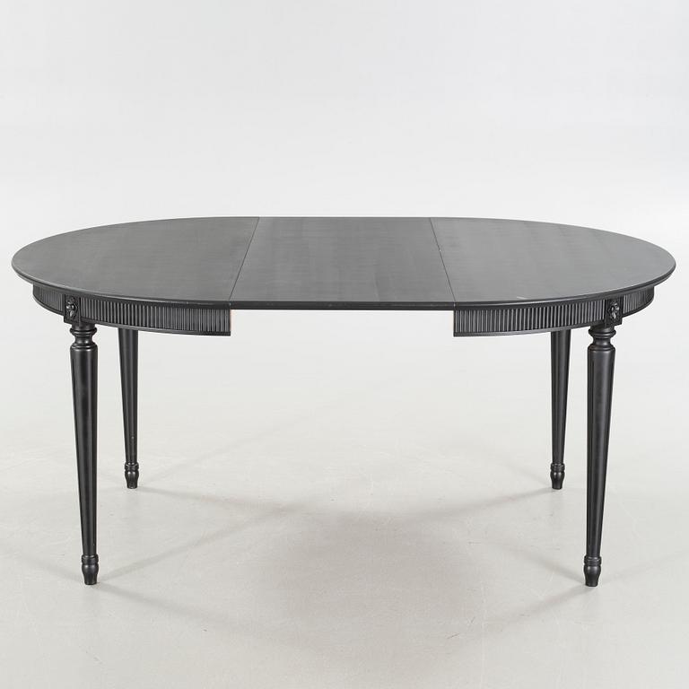 A gustavian style dining table, late 20th century.