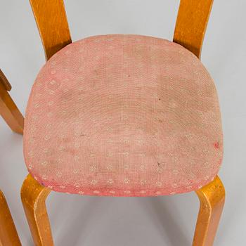 Alvar Aalto, a pair of  'A65' chairs for O.Y. Huonekalu- ja Rakennustyötehdas A.B. early 1940s.