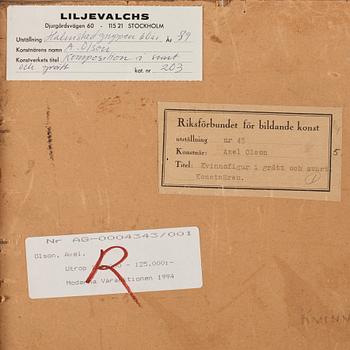 Axel Olson, "Kvinnofigur i grått och svart".
