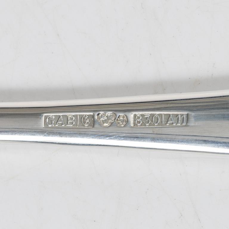 A 167 piece Chippendale silver cutlery service, GAB, Eskilstuna, 1990's.