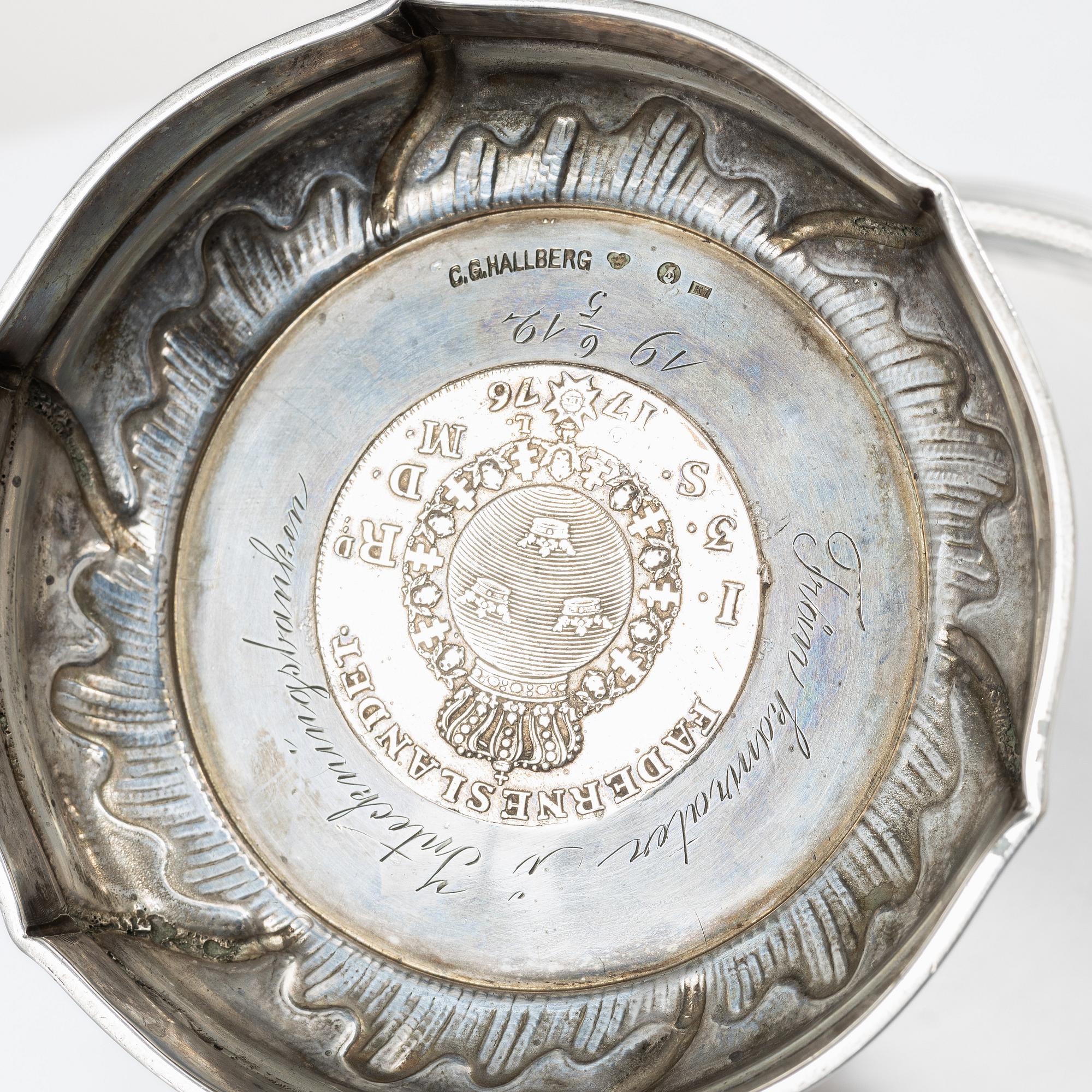 C.G. Hallberg, A Swedish silver Rococo-style beaker, Stockholm 1912.