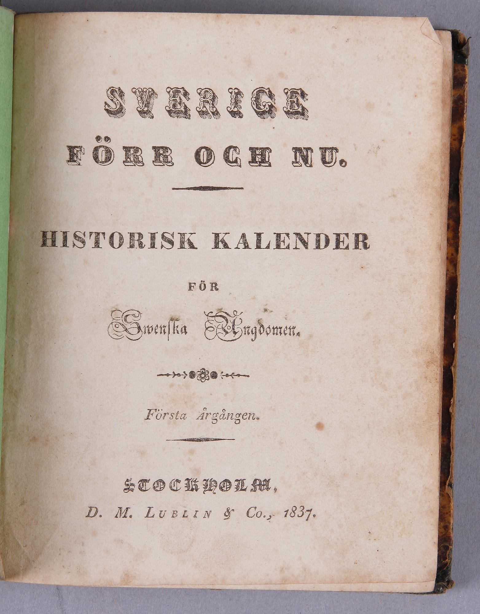 BÖCKER, 8 st, historieverk resp lagsamlingar, 1700- och 1800-tal. Bla "Franska revolutionen, dess verkningar orsaker och syftning" av J Ch Bailleul, Stockholm 1820.
