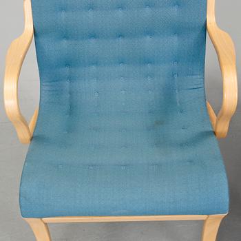 FÅTÖLJER, ett par, "Mi 425"/Mina", Bruno Mathsson, formgiven 1978.