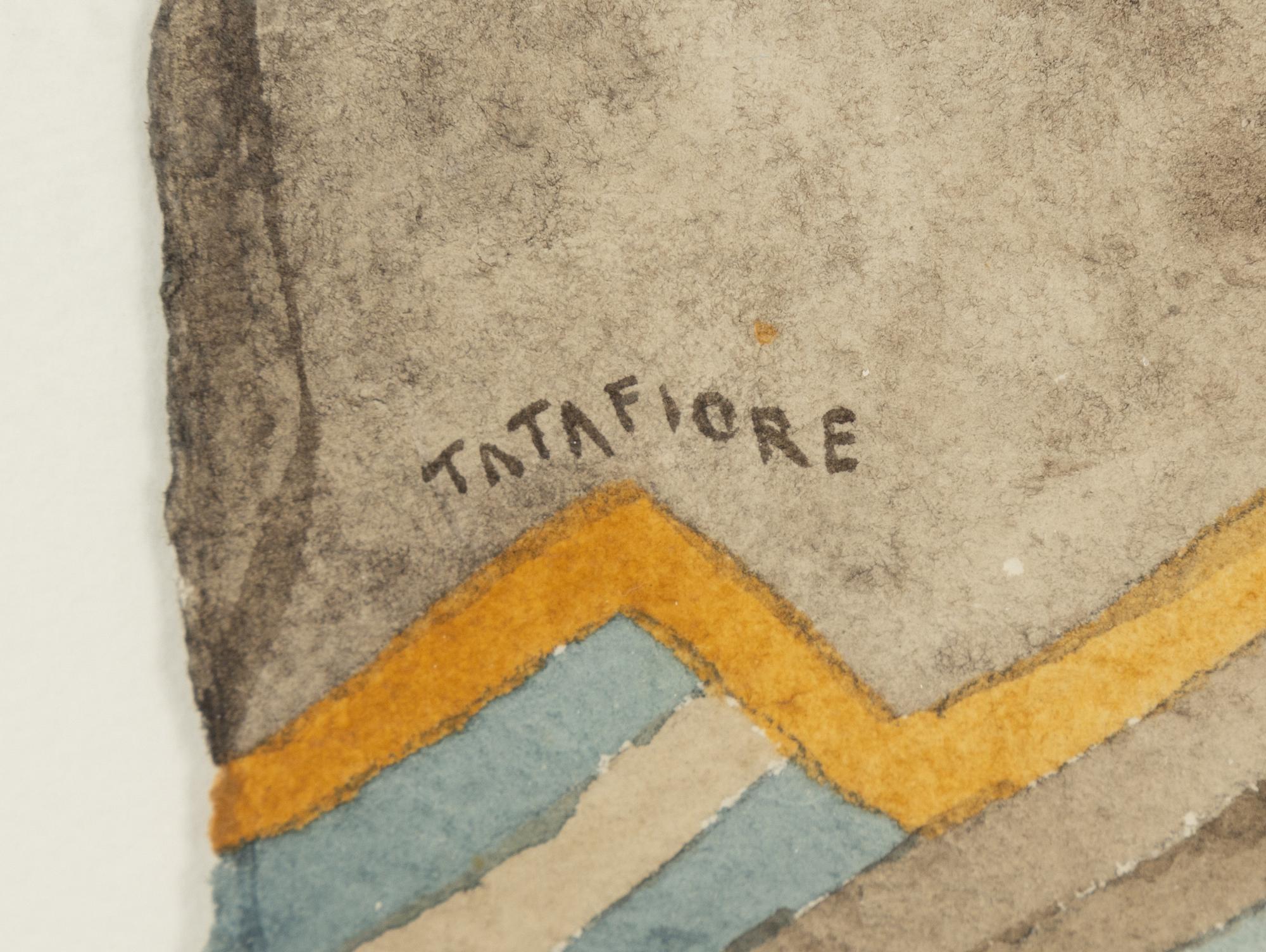 Ernesto Tatafiore, watercolour, signed.