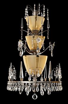 769. A chandelier attributed to Edward Hald, Sweden 1920's.