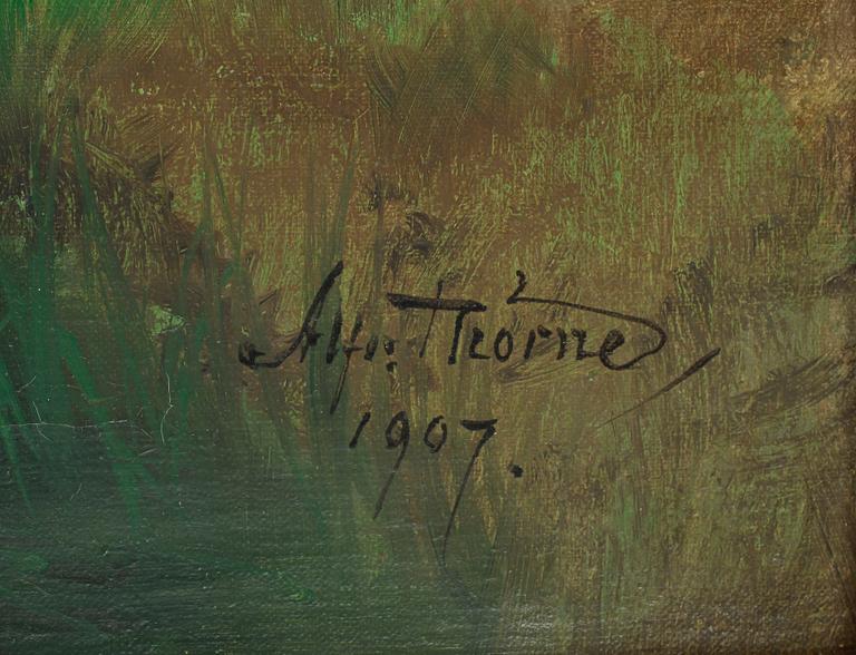 ALFRED THÖRNE, olja på duk, signerad och daterad 1907.
