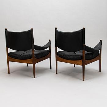 CHRISTIAN VEDEL, a pair of 1960's 'Modus' armchairs and two stools for Sören Willadsen, Denmark.