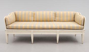 TRÅGSOFFA, sengustaviansk, 1700-/1800-tal.