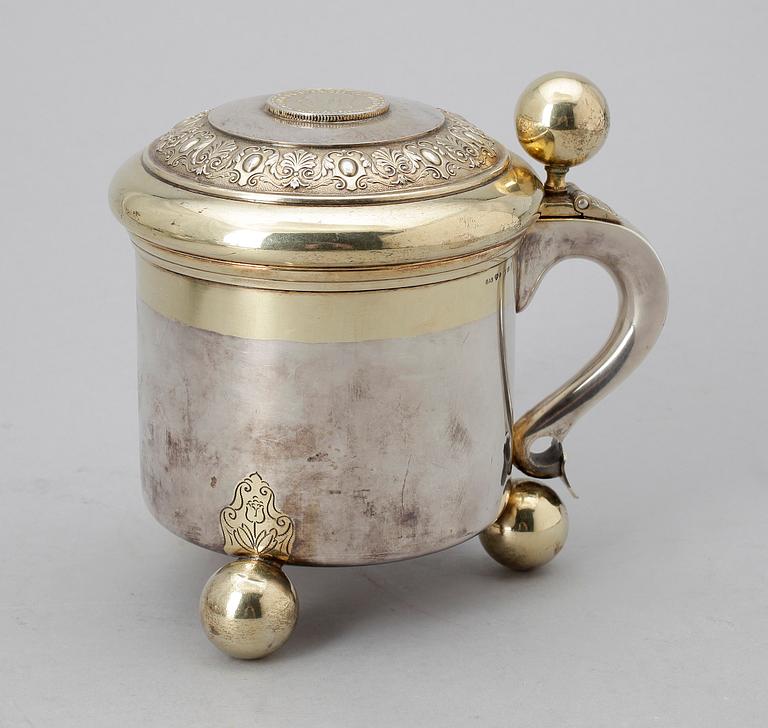 STOP, silver, barockstil, GAB Stockholm1952. Vikt ca 420 gram.