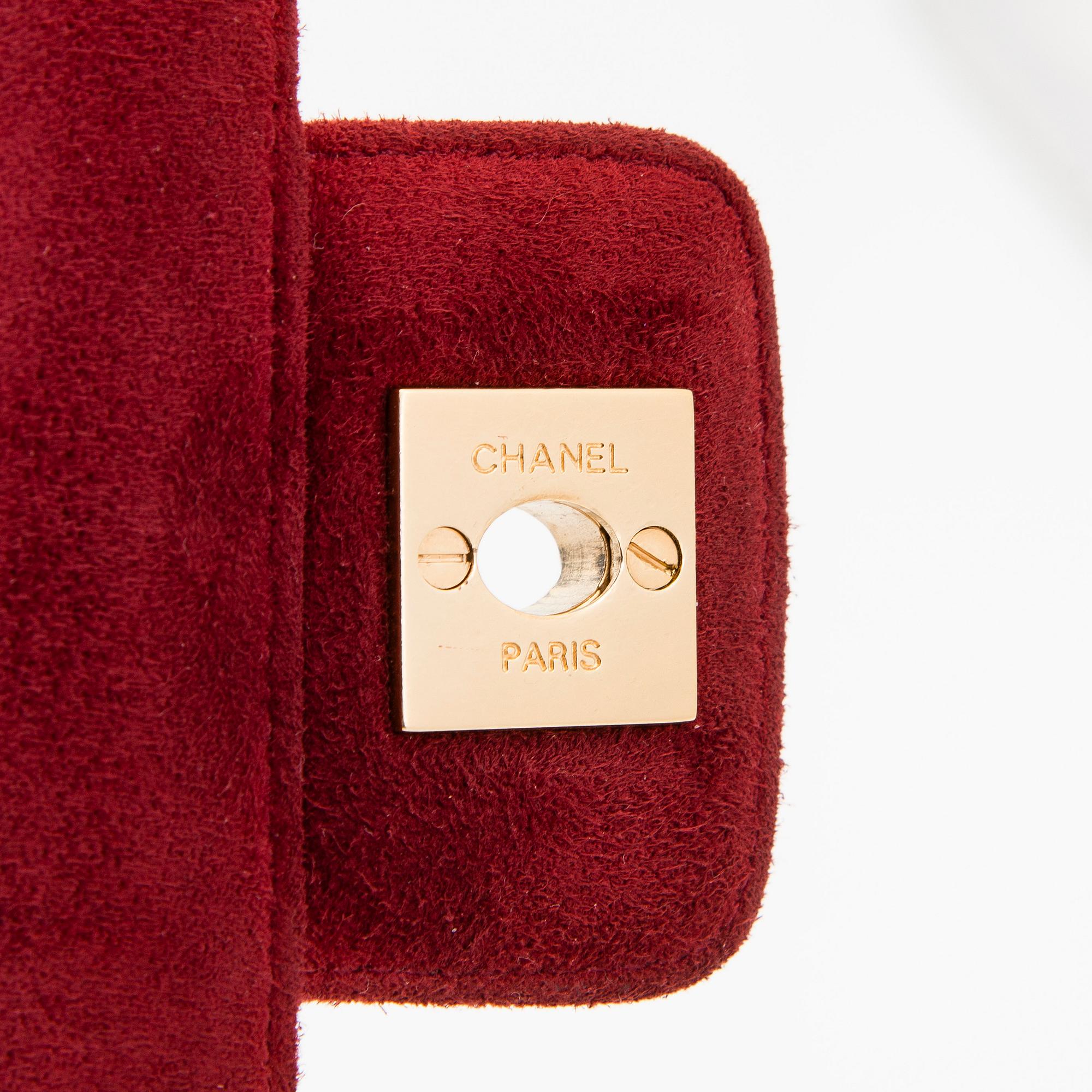 Chanel, a Suede Chocolate bar flap bag, 2000-2002.