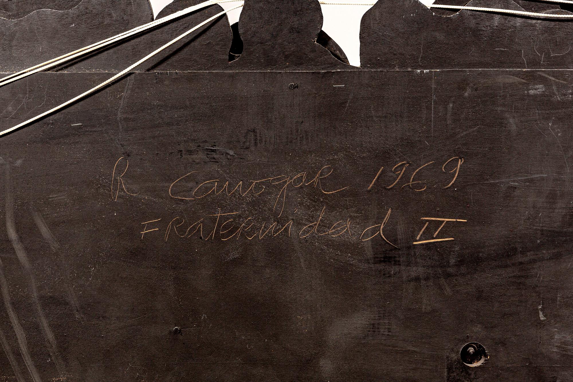 Rafael Canogar, mixed media signerad och daterad 1969.