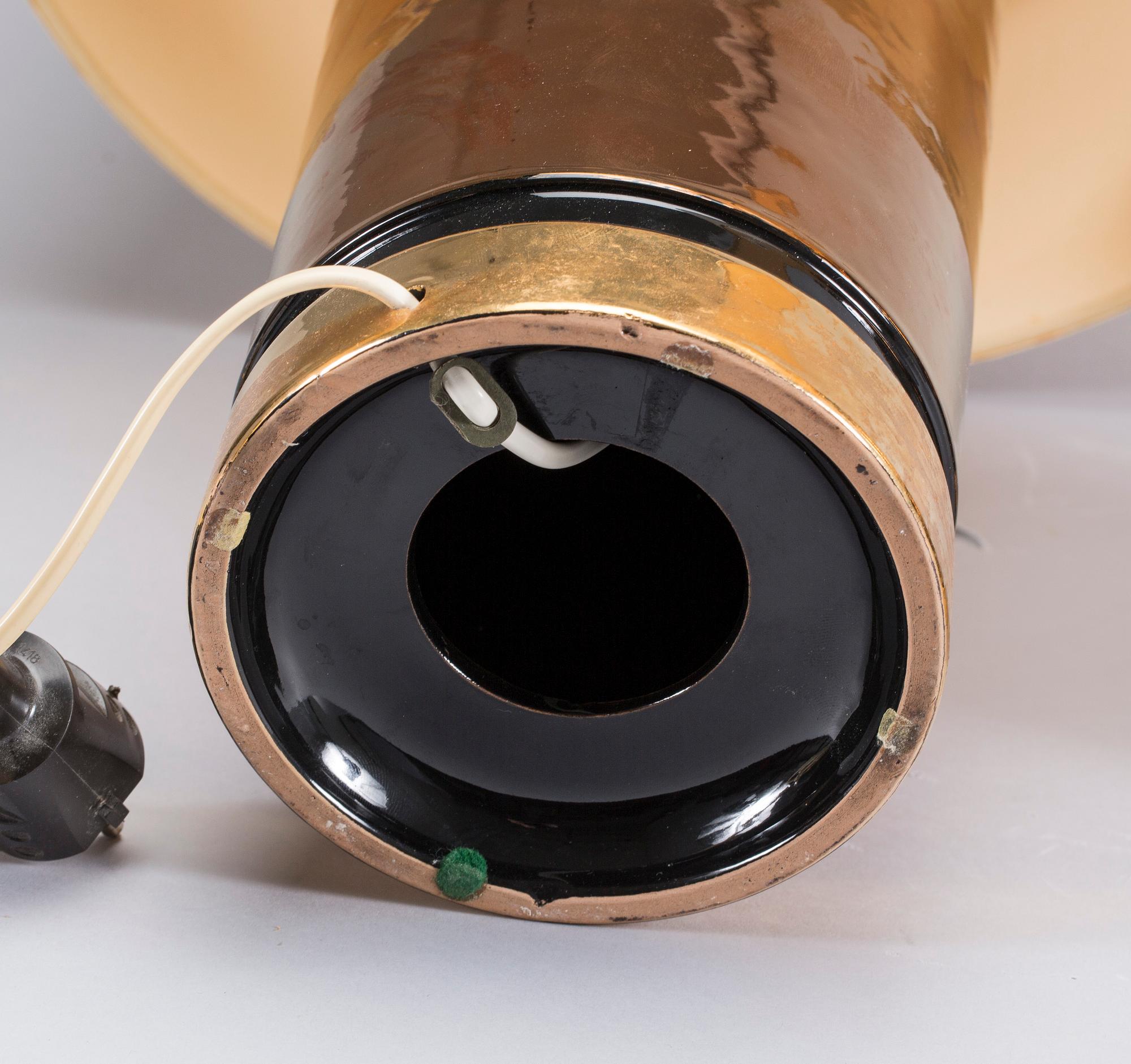 BORDSLAMPOR, ett par, keramik, Bergboms, 1960/70-tal.