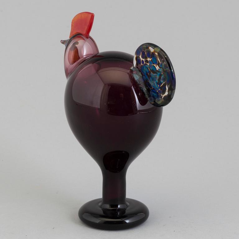 OIVA TOIKKA, glass sculpture, signed and dated 1998, Iittala.