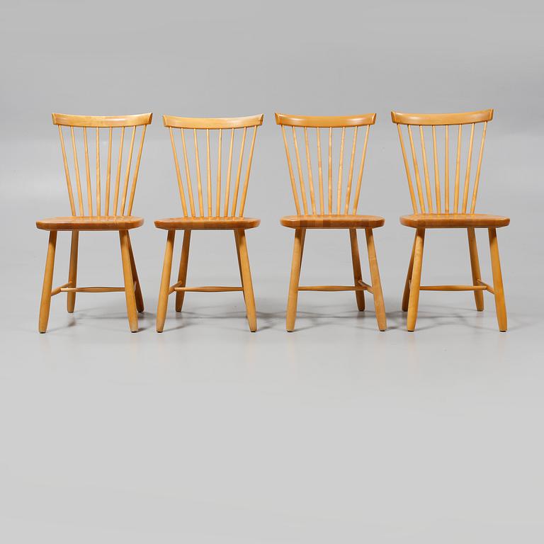 STOLAR, 4 st, "Lilla Åland", Carl Malmsten, Stolab, 1980-tal.
