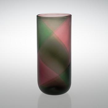 TAPIO WIRKKALA, A GLASS VASE. "Koreana", Signed Venini Italia TW. 1960s.