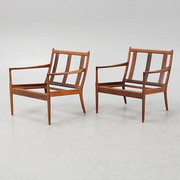 Ib Kofod Larsen, a pair of 'Samsö' armchairs, Olof Perssons Fåtöljindustri (OPE), Sweden.