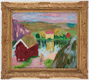 Ragnar Sandberg, Kvällspromenad, havsvik, Bohuslän.