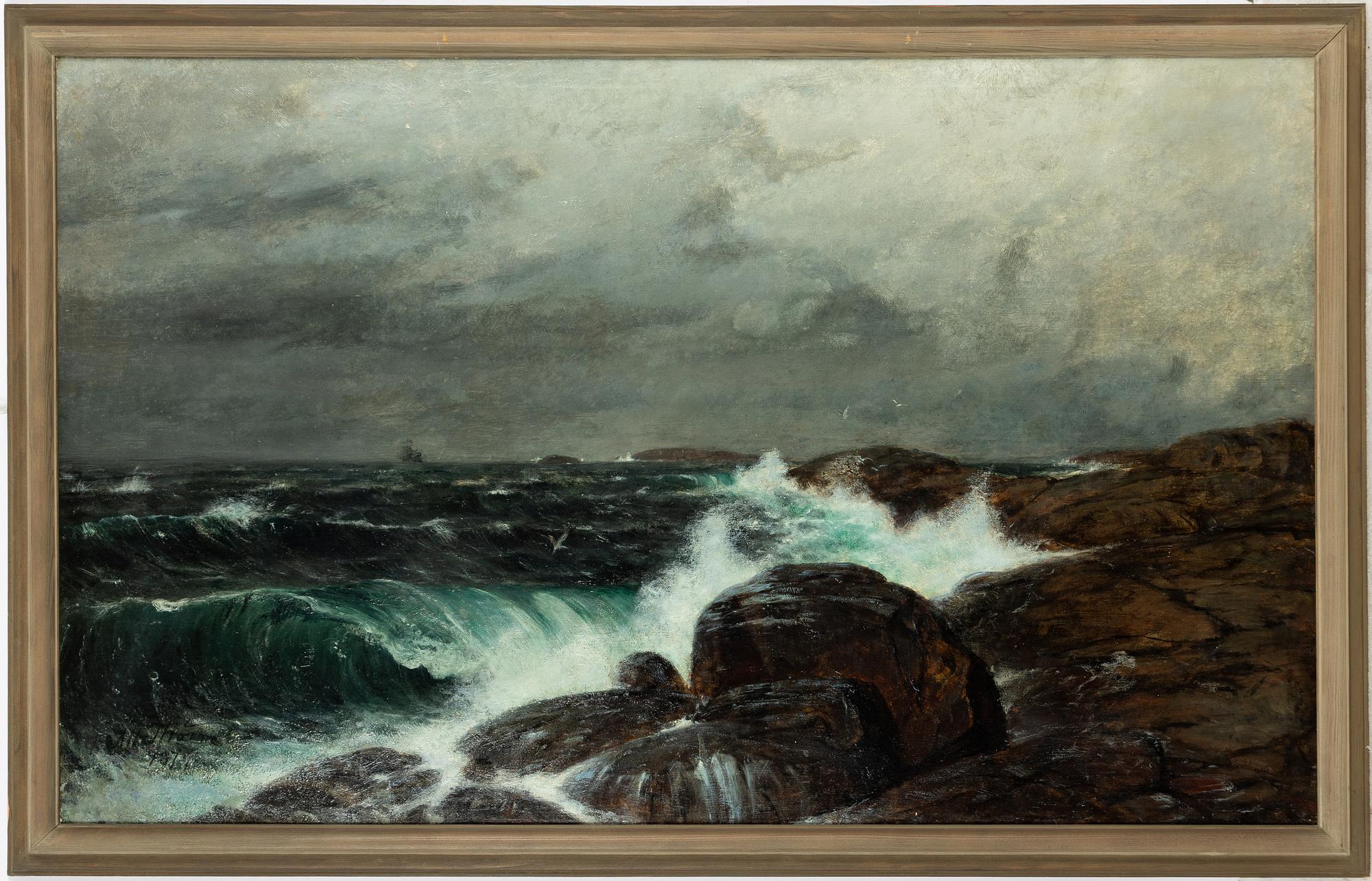 Alfred Thörne, Stormy sea.