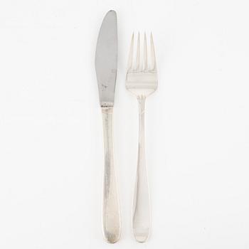Theresia Hvorslev, cutlery set, 24 pieces, silver, "Tradition", Mema, Lidköping 1970s.