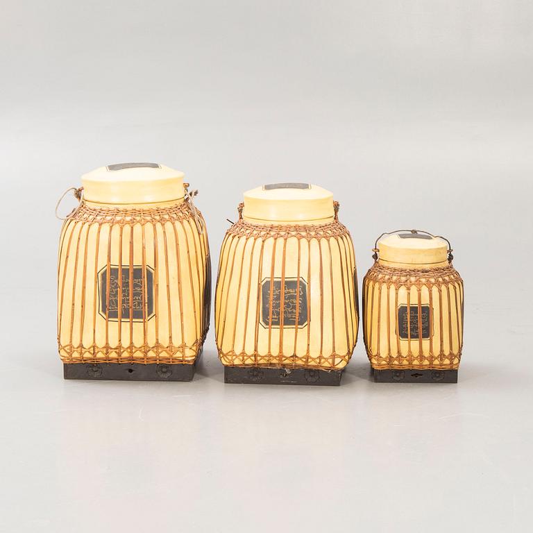 A st of three Asian rise baskets first half of the 20th century.