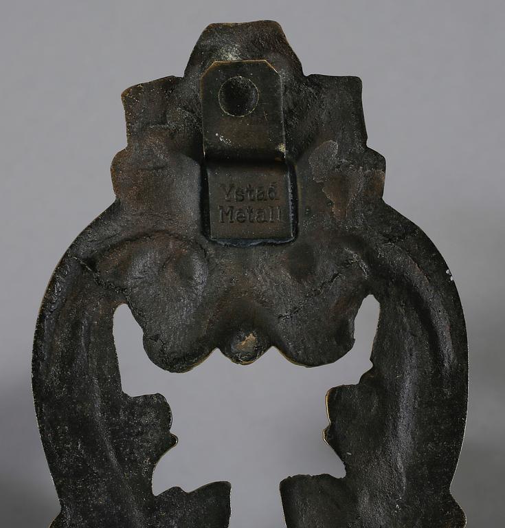 VÄGGAPPLIQUER, ett par, rokokostil, Ystad metall, 1900-talets början.