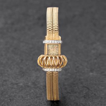 1013. Jaeger-LeCoultre, "Sliding Bombé Wirework", ca 1950.
