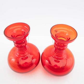 Tamara Aladin, Decanters, 2 pcs, glass, "Cleopatra", Riihimäen Lasi, 1970-1976.