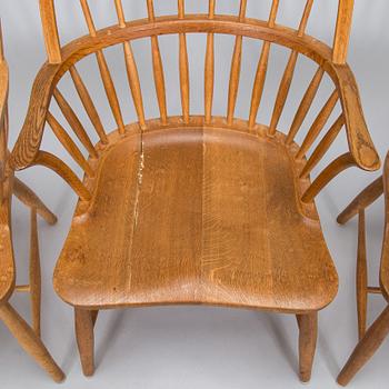 Nojatuoleja, 3 kpl, 1900-luvun loppupuoli.