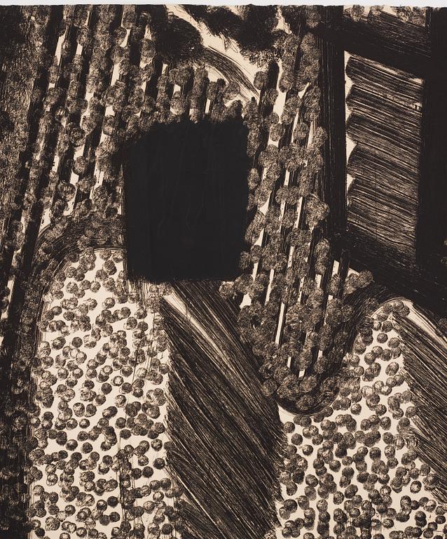 Howard Hodgkin, etsning och akvatint. Signerad och numrerad 91/100. Daterad 1980.