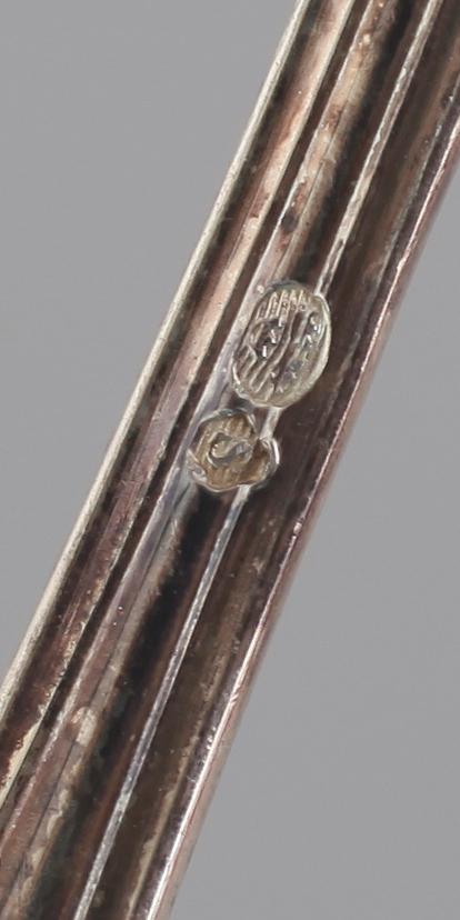KAFFESKEDAR, 12 st, silver, Sachsisk modell, Danmark. Vikt ca 137 gram.