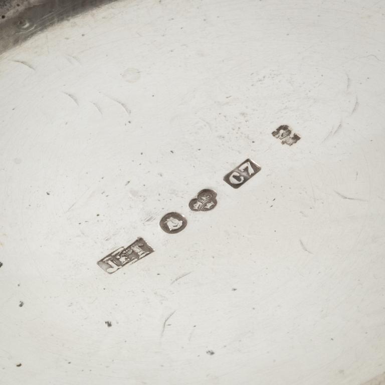 PARTI SILVER, 7 delar, 1800 och 1900-tal, vikt ca 220g.