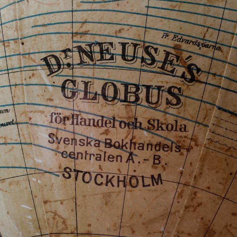 JORDGLOB, Dr Neuse's Globus, Stockholm, 1900-talets början.