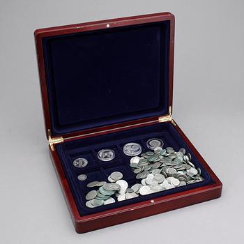 SAMLING AV SILVERMYNT, Sverige 1840-tal till 1967, tot ca 1540 gram.