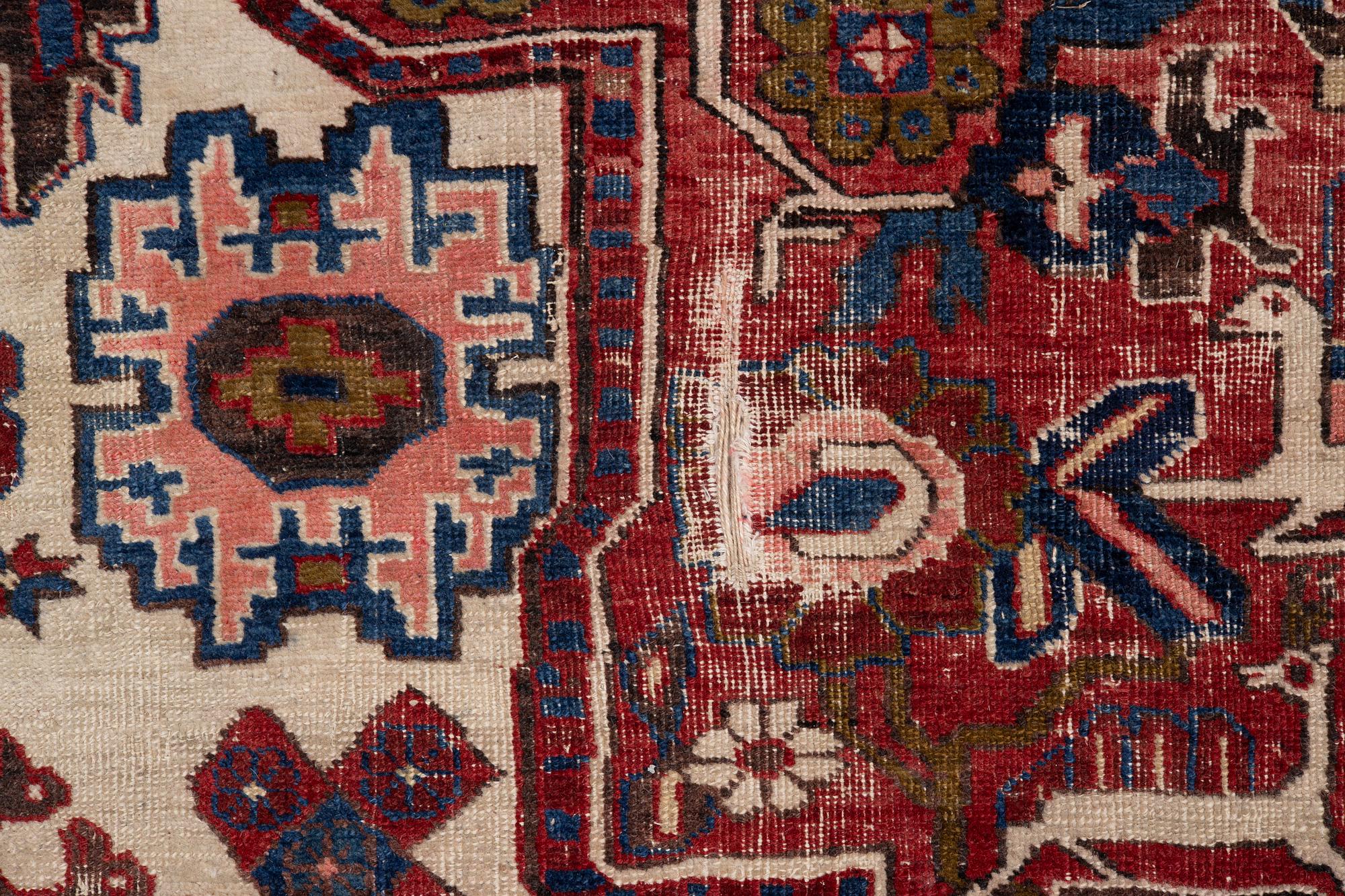 Carpet, Heris, antique, 350 x 245 cm.