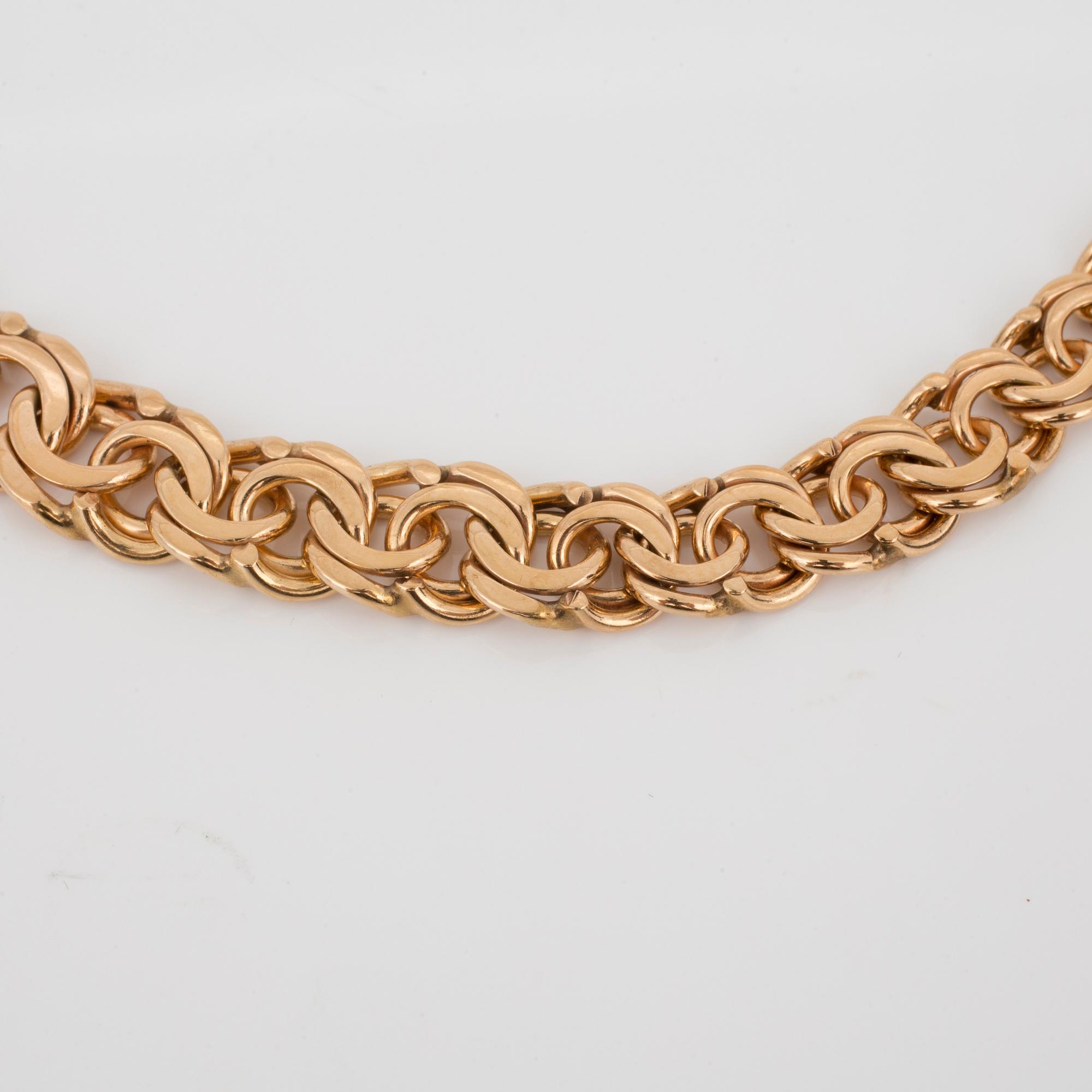 HALSBAND, Bröderna Hedens Guldsmeds, Stockholm, 1967, 18K guld.