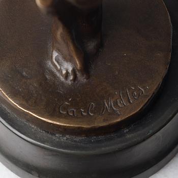 Carl Milles, "Flicka med katt" (Girl with Cat).