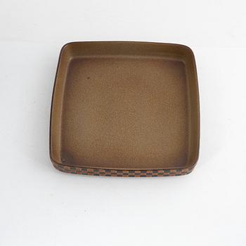 Stig Lindberg, a "Silur" tray, Gustavsberg, also Sylvia Leuchovius, a tray and stand, Rörstrand, Sweden.