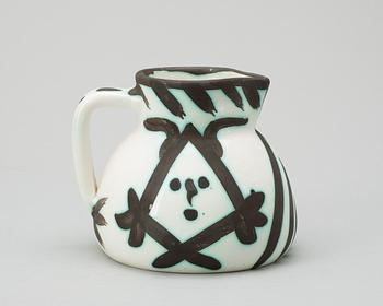 A Pablo Picasso 'Pichet tête' faience pitcher, Madoura, Vallauris, France 1953.